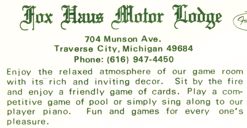 Fox Haus Motor Lodge - Vintage Postcard (newer photo)